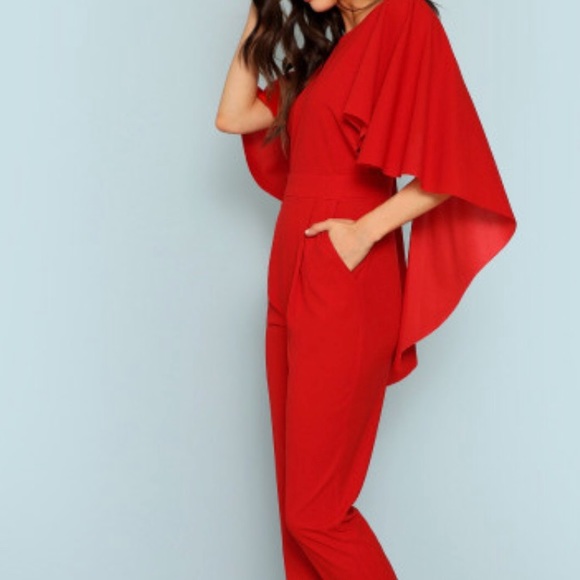 formal cape jumpsuit